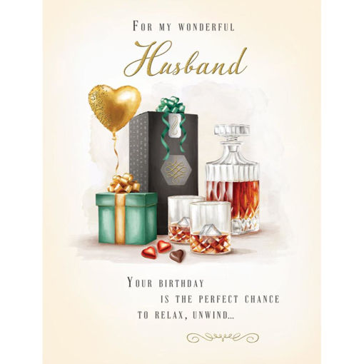 Picture of FOR MY WONDERFUL HUSBAND BIRTHDAY CARD